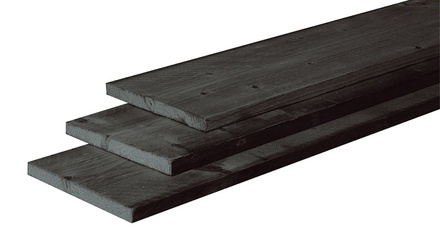 Zwart geimpregneerde Douglashout plank 2.2 x 20